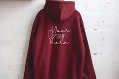 Gildan18500HoodieBack. Meroon Mockup Product Image 1