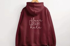 Gildan18500HoodieBack. Meroon Mockup Product Image 1