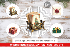 Gilded Age Christmas Mail Wind Spinner Product Image 1