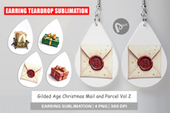 Gilded Age Christmas Mail Earring Product Image 1