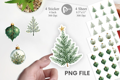 Gilded Botanical Christmas Sticker Product Image 1