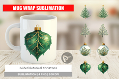 Gilded Botanical Christmas Mug Wrap Product Image 1
