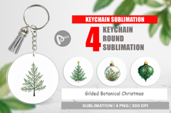 Gilded Botanical Christmas Keychain Product Image 1