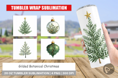 Gilded Botanical Christmas Tumbler Product Image 1