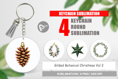 Gilded Botanical Christmas Keychain Product Image 1