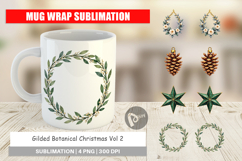 Gilded Botanical Christmas Mug Wrap Product Image 1