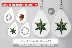 Gilded Botanical Christmas Earring Product Image 1