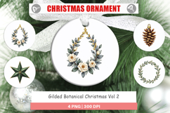 Gilded Botanical Christmas Ornament Product Image 1