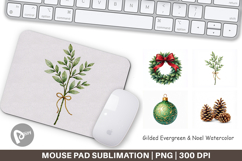 Gilded Evergreen Noel Mouse Pad Product Image 1