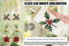 Gilded Evergreen Noel Glass Can Product Image 1