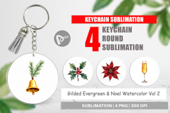 Gilded Evergreen Noel Keychain Product Image 1