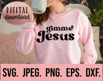 Christian Quote SVG - Gimme Jesus - Bible Verse - Religion Product Image 2