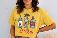Gin Christmas Gingle Bells Merry PNG, Holiday Cocktail Png Product Image 4