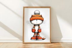Ginger Cat Christmas Clipart Sublimation Product Image 3