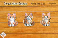 Ginger Kitten Stickers | Print and Cut Product Image 1