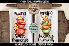 Holiday Kitchen Towel Bundle | 16 Christmas Baking PNG Files Product Image 7