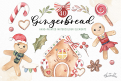 Christmas Watercolour Gingerbreads Clipart Package 66 Assets Product Image 6
