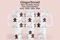 gingerbread 40oz quencher tumbler sublimation full wrap high resolution transparant background