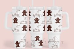 gingerbread 40oz quencher tumbler sublimation full wrap high resolution transparant background