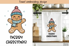 Gingerbread with Scarf and Beanie|Christmas Embroidery Product Image 1