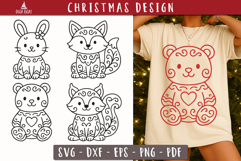 Gingerbread Christmas Animal SVG Bundle Product Image 3