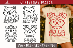 Gingerbread Christmas Animal SVG Bundle Product Image 4