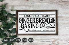 Farmhouse Christmas Sign | Gingerbread Baking Co Svg Product Image 1