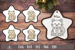 Gingerbread Ornament bundle SVG Personalized design Product Image 7
