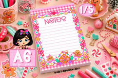 Gingerbread House A6 Notepad PNG and PDF Product Image 2