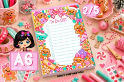 Gingerbread Christmas A6 Notepad PNG and PDF Product Image 2