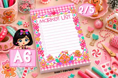 Gingerbread House A6 Notepad PNG and PDF Product Image 1