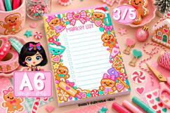 Gingerbread Christmas A6 Notepad PNG and PDF Product Image 3