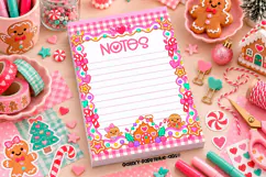 Gingerbread House A6 Notepad PNG and PDF Product Image 5