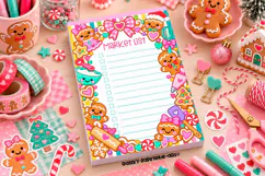 Gingerbread Christmas A6 Notepad PNG and PDF Product Image 5
