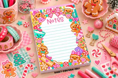 Gingerbread Christmas A6 Notepad PNG and PDF Product Image 7
