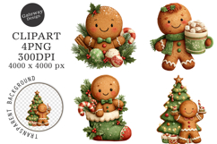 Gingerbread Christmas Clipart Product Image 1
