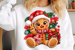 Gingerbread Christmas PNG, Cute Gingerbread PNG, Christmas Product Image 5