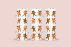gingerbread christmas skinny tumbler sublimation wrap with high resolution 300 DPI and transparant background perfect for 20oz and 30oz skinny tumbler