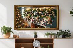 Crochet gingerbread cookies Frame TV art, Christmas Frame TV Product Image 2