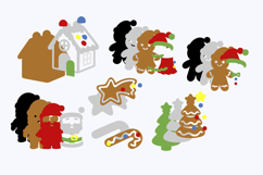 Christmas gingerbread cookies 3D SVG Product Image 2