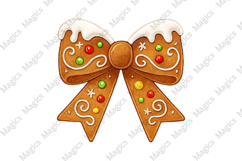 Gingerbread Coquette Bow Christmas PNG Product Image 1