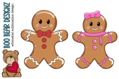 Cute Gingerbread Couple Clipart Product Image 1