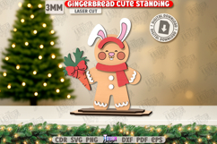 Wood Gingerbread Laser Cut Bundle | Cute Christmas Standing Product Image 3