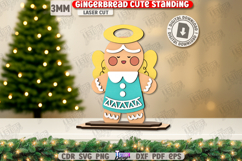 Wood Gingerbread Laser Cut Bundle | Cute Christmas Standing Product Image 9