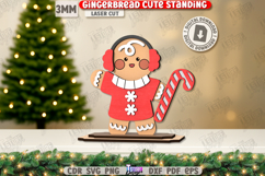 Wood Gingerbread Laser Cut Bundle | Cute Christmas Standing Product Image 12
