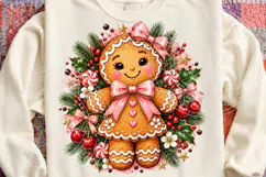 Gingerbread Girl Christmas PNG Product Image 4