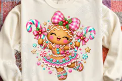 Gingerbread Girl Clipart Cute Christmas Sublimation Product Image 1