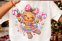 Gingerbread Girl Clipart Cute Christmas Sublimation Product Image 3