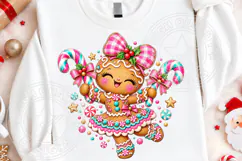 Gingerbread Girl Clipart Cute Christmas Sublimation Product Image 4