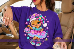 Gingerbread Girl PNG with Pink Tutu and Winter Hat Product Image 2